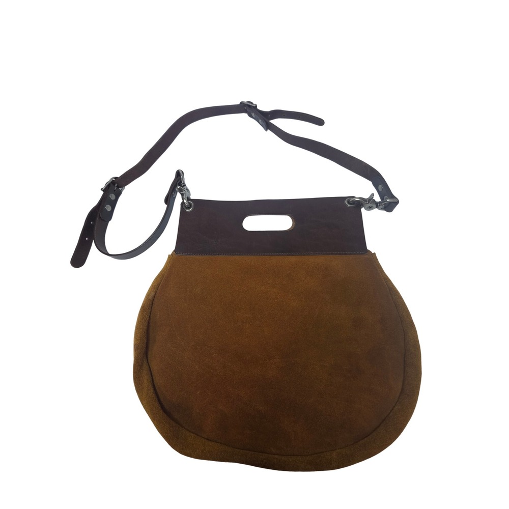 Dean Accessories Brown Leather Suede Crossbody Bag Handcrafted Made in USA Boho